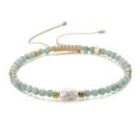 Ethnic Style Round Natural Stone Freshwater Pearl Copper Plating 18k Gold Plated Bracelets sku image 5