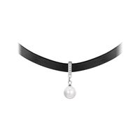 Sexy Einfacher Stil Geometrisch Pu-leder Legierung Inlay Künstliche Perlen Strasssteine Zirkon Frau Halsband sku image 5