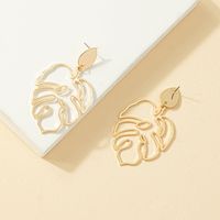 1 Pair Simple Style Leaf Plating Alloy Drop Earrings main image 5