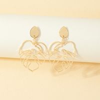 1 Pair Simple Style Leaf Plating Alloy Drop Earrings sku image 1