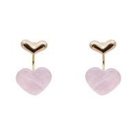 1 Pair Sweet Heart Shape Plating Copper Ear Studs main image 3