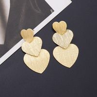 1 Pair Romantic Heart Shape Plating Metal Drop Earrings main image 1