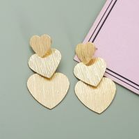 1 Pair Romantic Heart Shape Plating Metal Drop Earrings main image 3