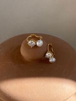1 Pair Sweet Geometric Plating Inlay Sterling Silver Artificial Gemstones Earrings main image 1