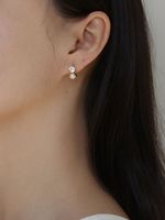 1 Pair Sweet Geometric Plating Inlay Sterling Silver Artificial Gemstones Earrings main image 5