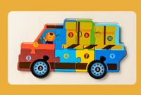 Puzzles Toddler(3-6years) Car Wood Toys sku image 2