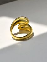 Einfacher Stil Geometrisch Sterling Silber Überzug Offener Ring sku image 1