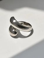Einfacher Stil Geometrisch Sterling Silber Überzug Offener Ring main image 3