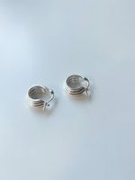 1 Pair Ig Style Geometric Plating Sterling Silver Earrings sku image 2