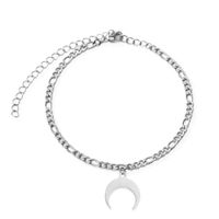 Simple Style Moon Stainless Steel Women's Anklet sku image 1