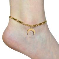 Simple Style Moon Stainless Steel Women's Anklet main image 2