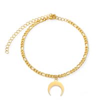 Simple Style Moon Stainless Steel Women's Anklet main image 1