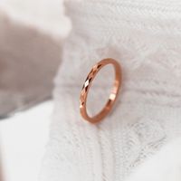 Simple Style Solid Color Titanium Steel Plating 18k Gold Plated Rings sku image 5