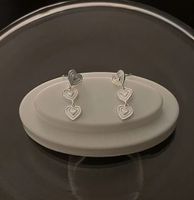 1 Pair Modern Style Heart Shape Plating Sterling Silver Drop Earrings sku image 2