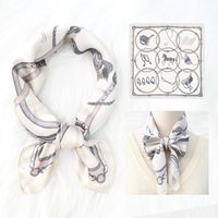 Women's Elegant Printing Satin Printing Silk Scarf sku image 16