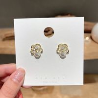 1 Par Elegante Dulce Cuadrado Forma De Corazón Nudo De Lazo Embutido Perla De Imitación Aleación Diamantes De Imitación Aretes sku image 21