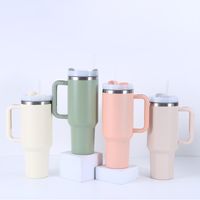 Casual Solid Color Stainless Steel Thermos Cup main image 1