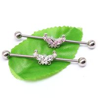 1 Piece Preppy Style Simple Style Classic Style Animal Fruit Snowflake Plating Inlay Stainless Steel Titanium Zircon White Gold Plated Gold Plated Ear Studs main image 6