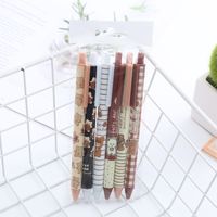 Good-looking Pressing Pen 6 Pcs Ins Cute Student Press Gel Pen Office Stationery Water-based Sign Pen Wholesale sku image 5