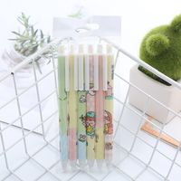 Good-looking Pressing Pen 6 Pcs Ins Cute Student Press Gel Pen Office Stationery Water-based Sign Pen Wholesale sku image 4