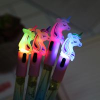 Unicorn Fairy Quicksand With Light Gel Pen Creative Glow Oil Quicksand Water-based Paint Pen Cute Student Stationery main image 3