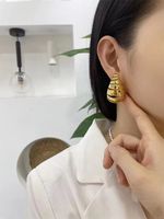 1 Pair Modern Style Geometric Plating Copper 18k Gold Plated Ear Studs main image 5