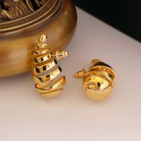 1 Pair Modern Style Geometric Plating Copper 18k Gold Plated Ear Studs main image 2