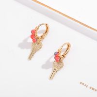 1 Pair Simple Style Commute Key Alloy Drop Earrings main image 1