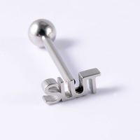 Lady Letter Stainless Steel Plating Tongue Nail sku image 7