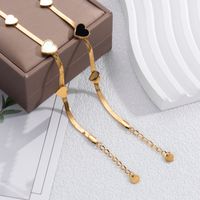 Simple Style Heart Shape Stainless Steel Inlay Zircon 18k Gold Plated Bracelets main image 5