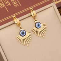 Stainless Steel 18K Gold Plated Streetwear Layered Plating Eye Bracelets Earrings Necklace main image 2