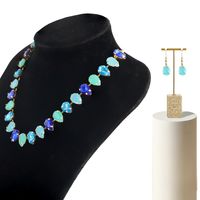 Elegant Luxurious Shiny Water Droplets Alloy Chain Inlay Resin Women's Jewelry Set main image 8