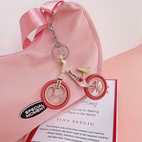 Modern Style Bicycle Alloy Plastic Unisex Bag Pendant Keychain main image 4