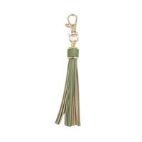 Retro Tassel Pu Leather Alloy Unisex Bag Pendant Keychain sku image 4