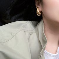 1 Pair Modern Style Water Droplets Plating Copper Ear Studs main image 5