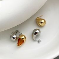 1 Pair Modern Style Water Droplets Plating Copper Ear Studs main image 3