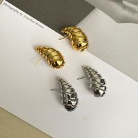 1 Pair Modern Style Water Droplets Plating Copper Ear Studs main image 2