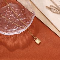 Wholesale Simple Style Classic Style Letter Butterfly Stainless Steel Polishing Plating Carving 18k Gold Plated Pendant Necklace sku image 2