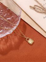 Wholesale Simple Style Classic Style Letter Butterfly Stainless Steel Polishing Plating Carving 18k Gold Plated Pendant Necklace sku image 14