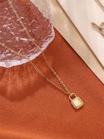 Wholesale Simple Style Classic Style Letter Butterfly Stainless Steel Polishing Plating Carving 18k Gold Plated Pendant Necklace sku image 17