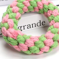 Fashion Hand-woven Rope Loops Donuts Pets Toy sku image 4