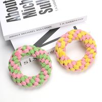 Fashion Hand-woven Rope Loops Donuts Pets Toy sku image 5