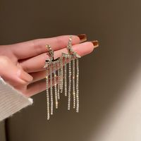 Fashion Geometric Diamond Copper Artificial Gemstones Earrings sku image 3