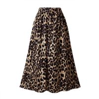 Winter Spring Autumn Casual Leopard Polyester Midi Dress Skirts main image 2