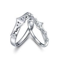 Glam Crown Sterling Silver Inlay Zircon Rings main image 2