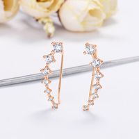 1 Pair Glam Solid Color Plating Inlay Sterling Silver Zircon Ear Studs sku image 3