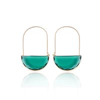 1 Pair Elegant U Shape Inlay Alloy Artificial Gemstones Hoop Earrings main image 4