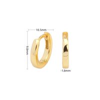 1 Pair Simple Style Round Solid Color Plating Sterling Silver White Gold Plated Gold Plated Earrings sku image 5