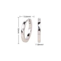 1 Pair Simple Style Round Solid Color Plating Sterling Silver White Gold Plated Gold Plated Earrings sku image 11