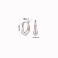 1 Pair Elegant U Shape Plating Sterling Silver White Gold Plated Gold Plated Earrings sku image 1